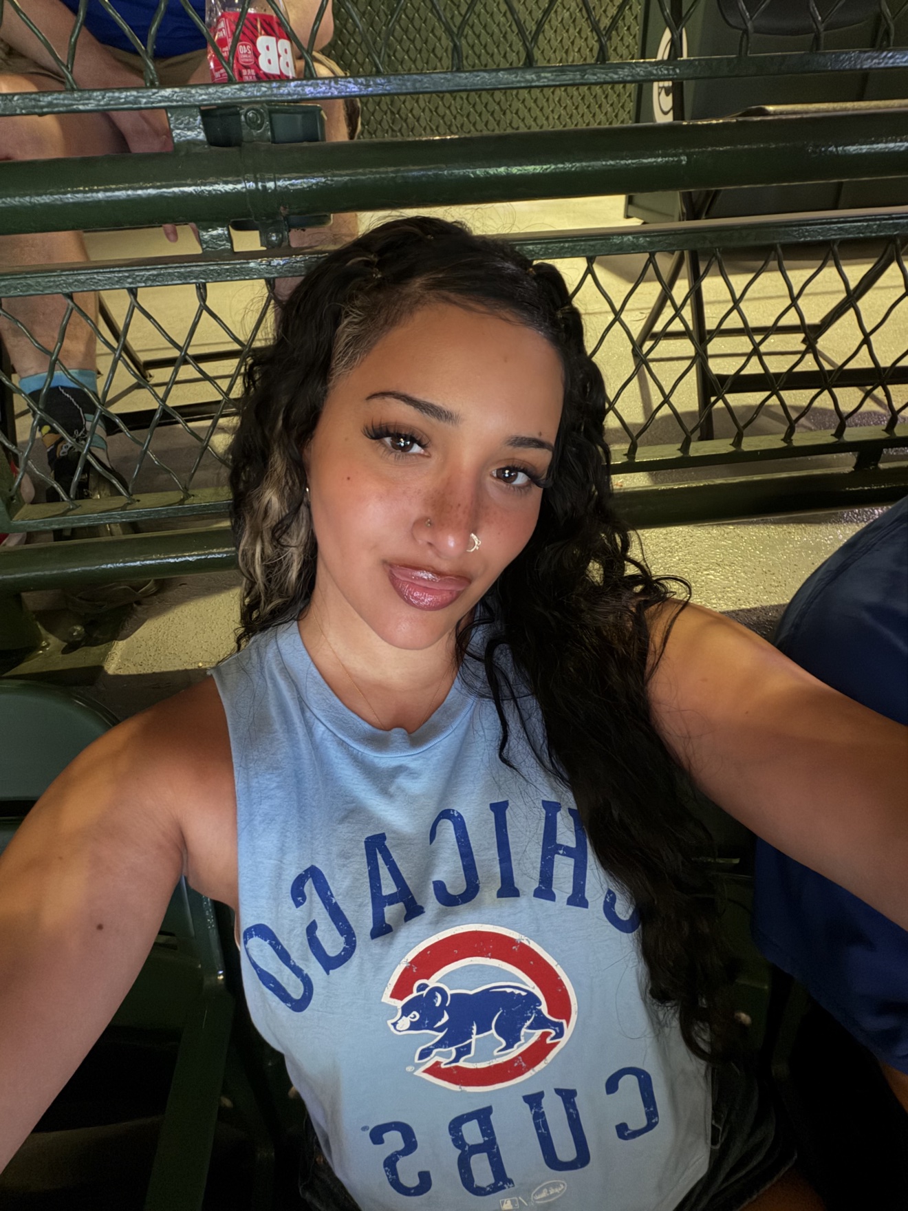 Noor at a Chicago Cubs game